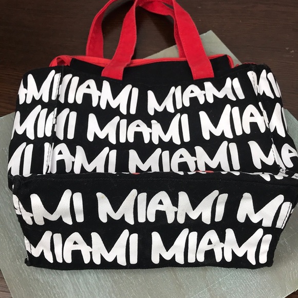 Robin Ruth Lined Canvas Tote MIAMI Black & White - Picture 5 of 5